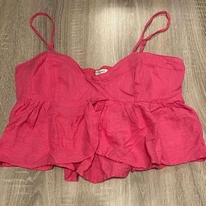 american eagle pink top